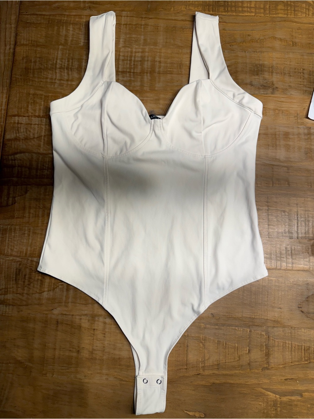 Dynamite Addie Sculpt Corset Bodysuit Sea Salt Beige L